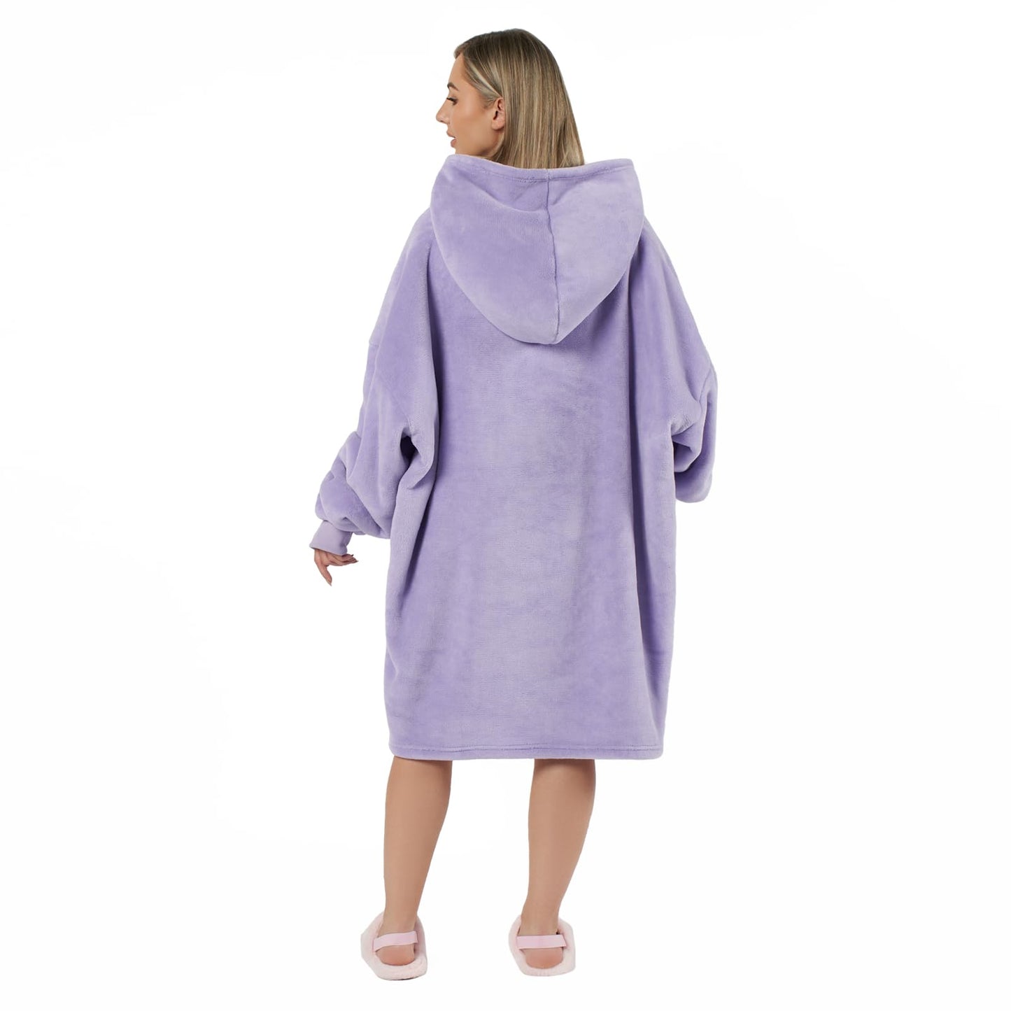 Sienna Hoodie Blanket Ultra Soft Sherpa Fleece Warm Comfy Cosy Oversized Wearable Giant Sweatshirt Throw for Women Girls Adults Men Boys Kids Big Pocket - One Size