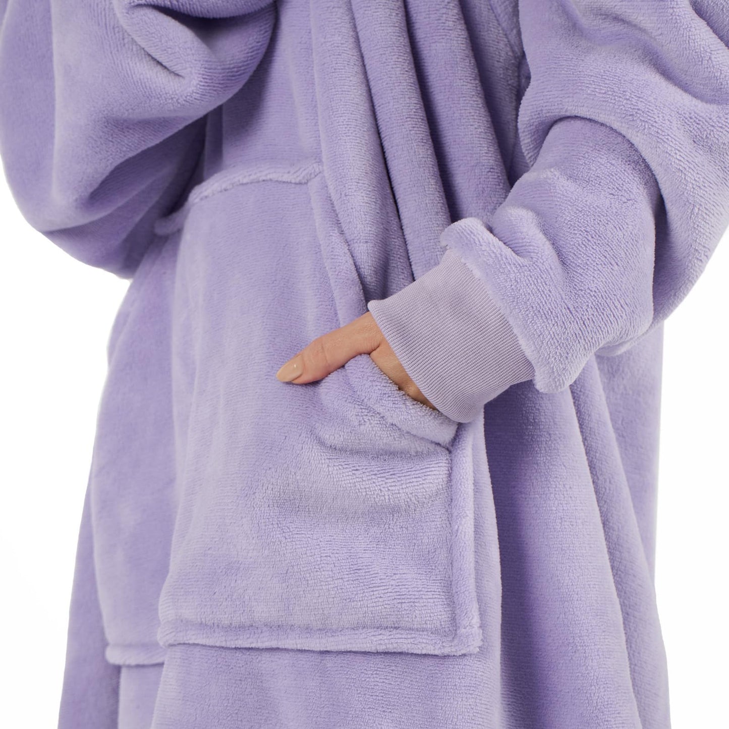 Sienna Hoodie Blanket Ultra Soft Sherpa Fleece Warm Comfy Cosy Oversized Wearable Giant Sweatshirt Throw for Women Girls Adults Men Boys Kids Big Pocket - One Size