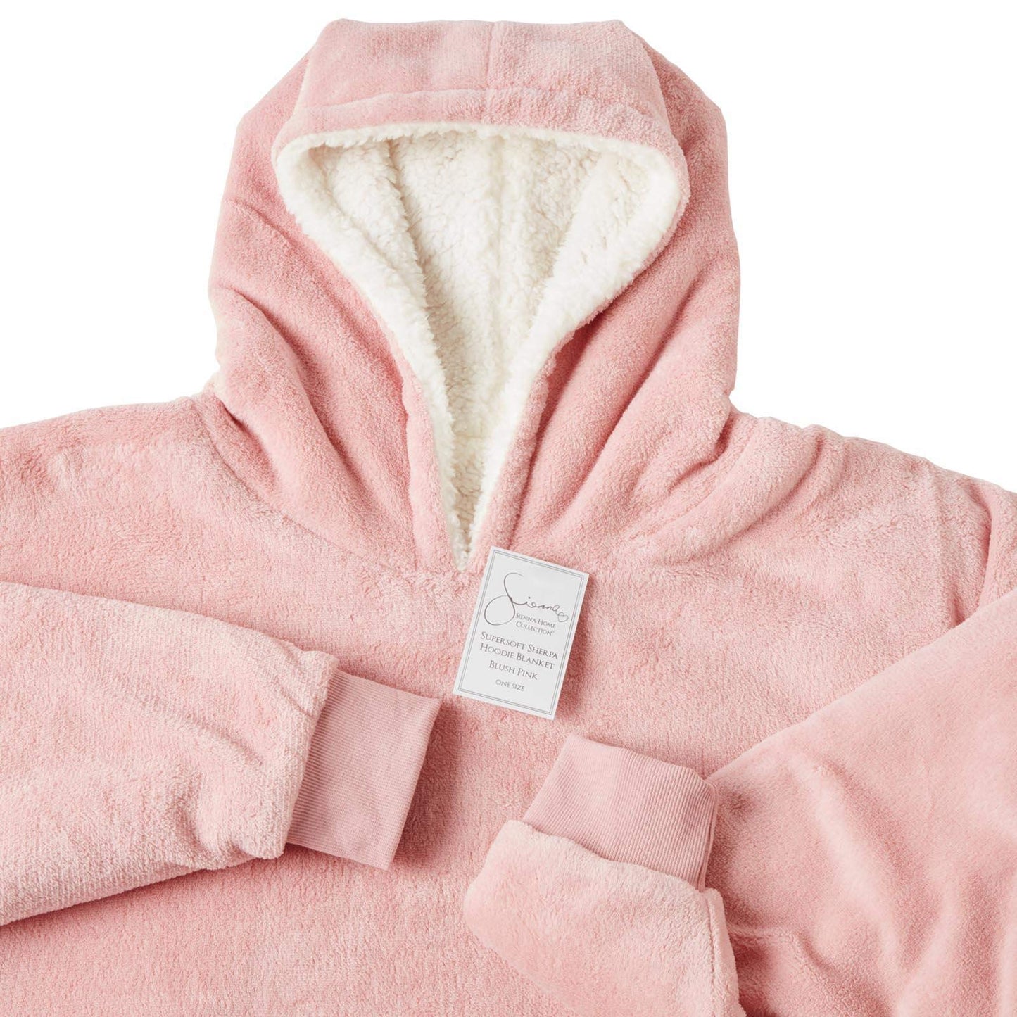 Sienna Hoodie Blanket Ultra Soft Sherpa Fleece Warm Comfy Cosy Oversized Wearable Giant Sweatshirt Throw for Women Girls Adults Men Boys Kids Big Pocket - One Size